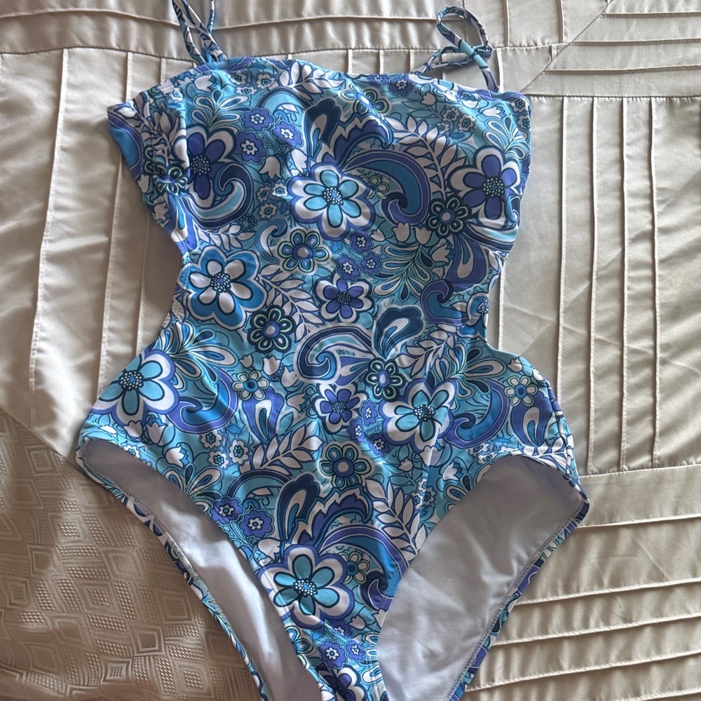 Ninety Blue Floral One-Piece Swimsuit